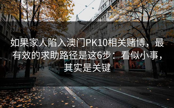 如果家人陷入澳门PK10相关赌博，最有效的求助路径是这6步：看似小事，其实是关键